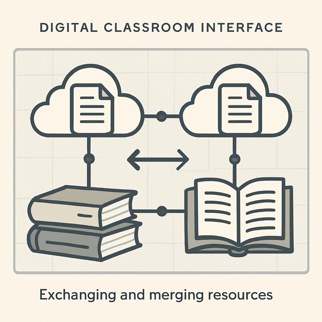 Digital Classroom Interface: Exchanging and merging resources